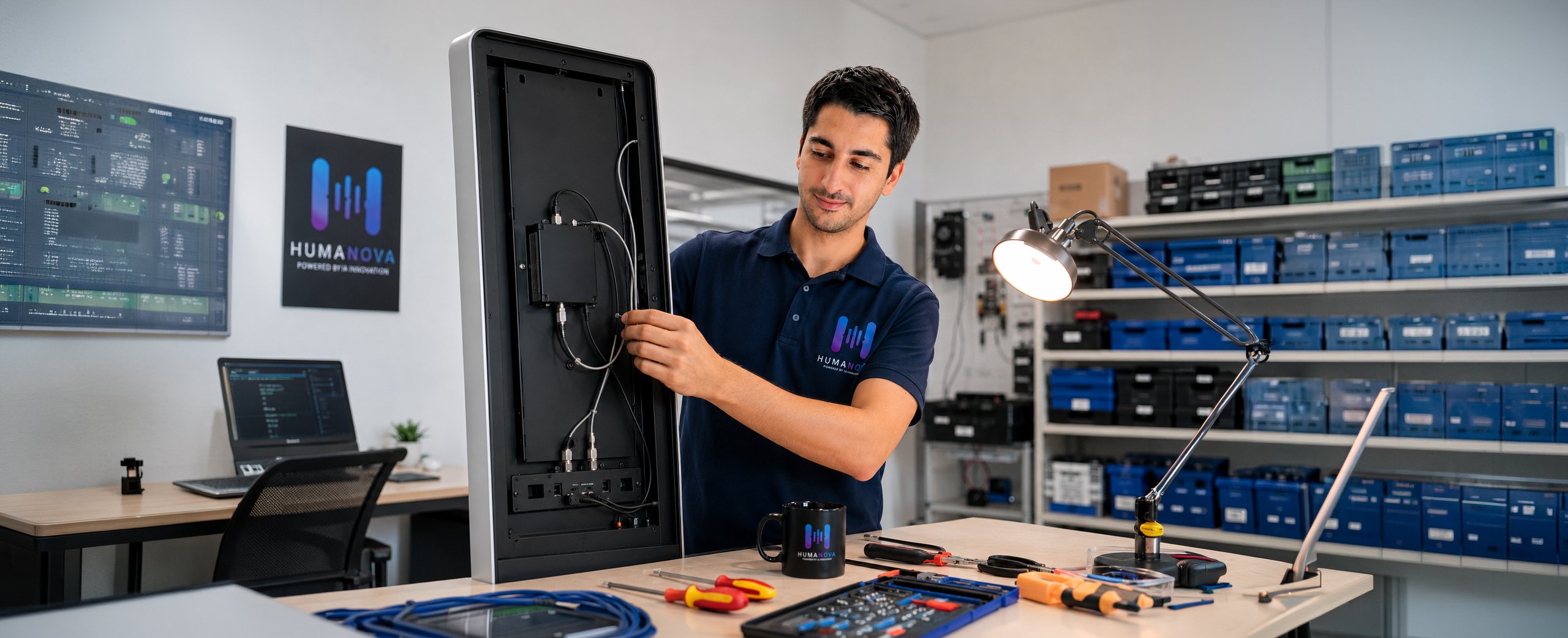 HUMANOVA technician in the workshop