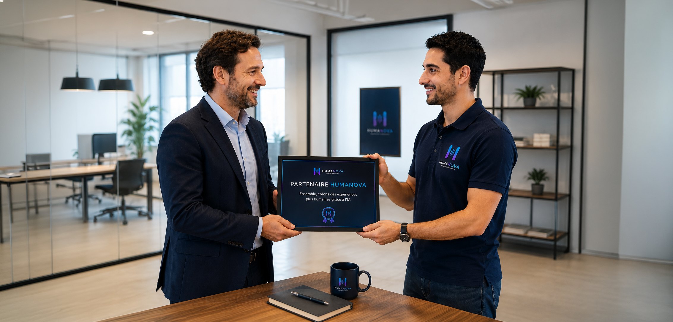 Remise de la plaque Partenaire HUMANOVA